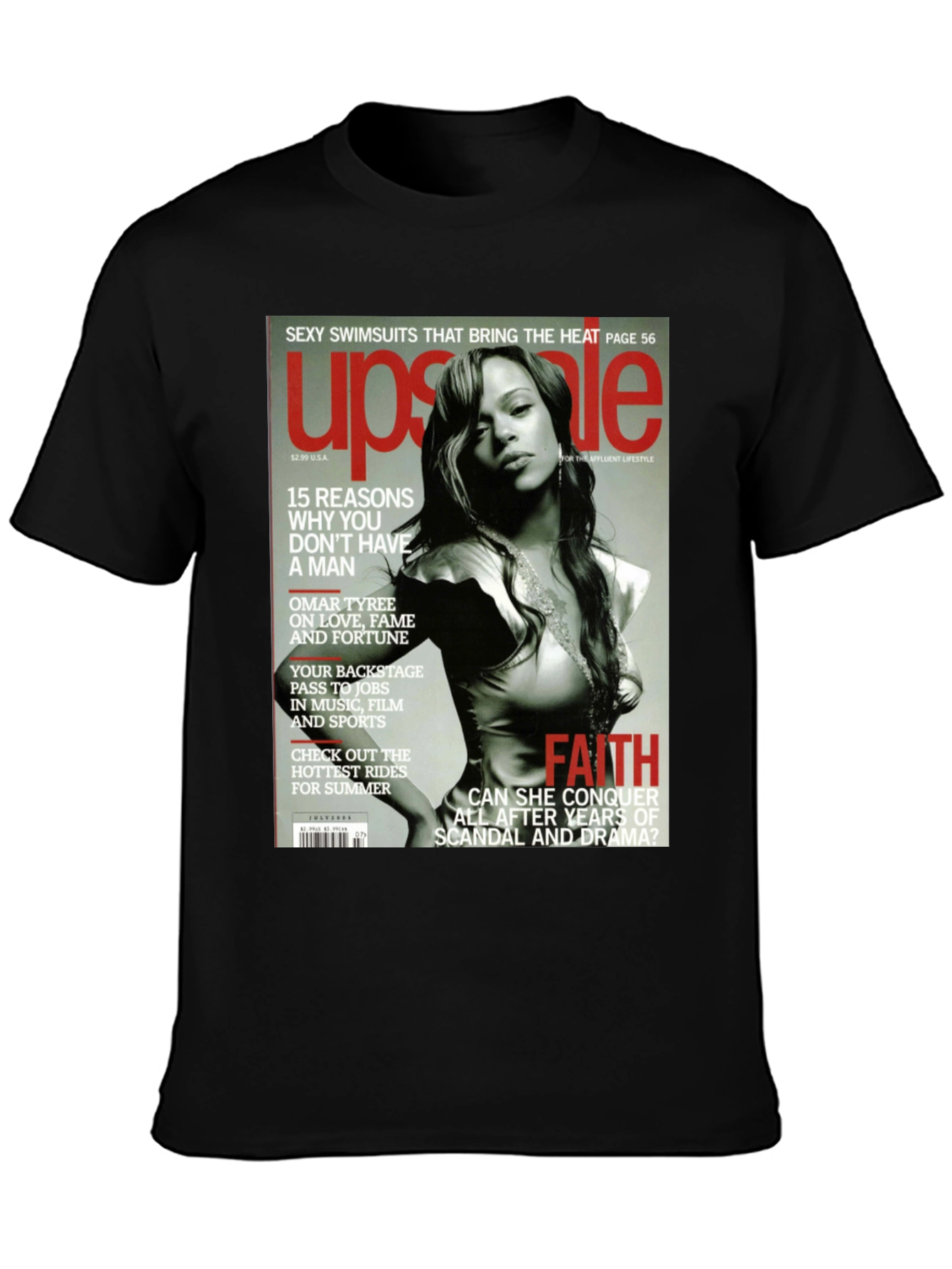 Faith Evans Upscale Magazine Cover T-Shirt
