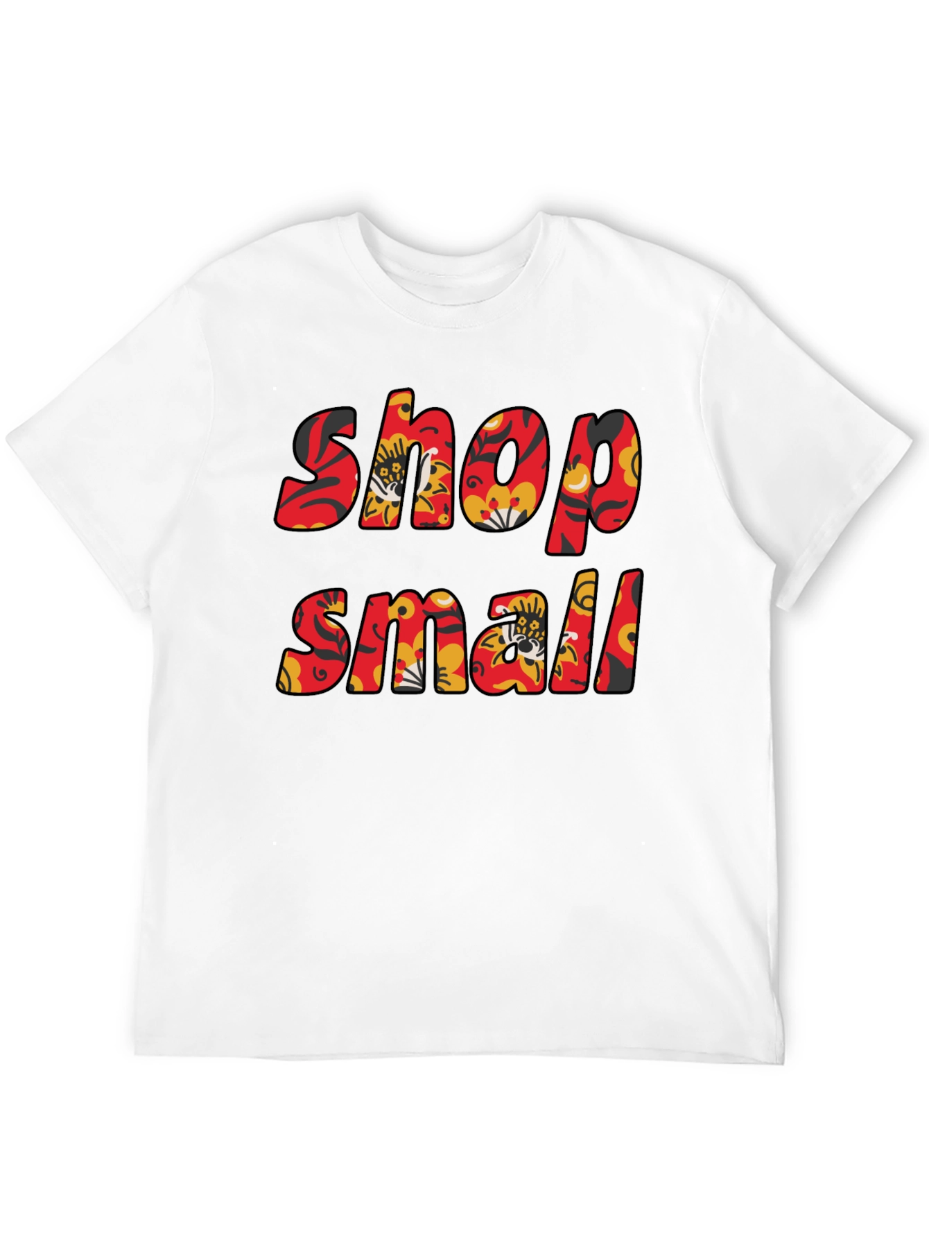 Shop Small Floral T-Shirt - Black