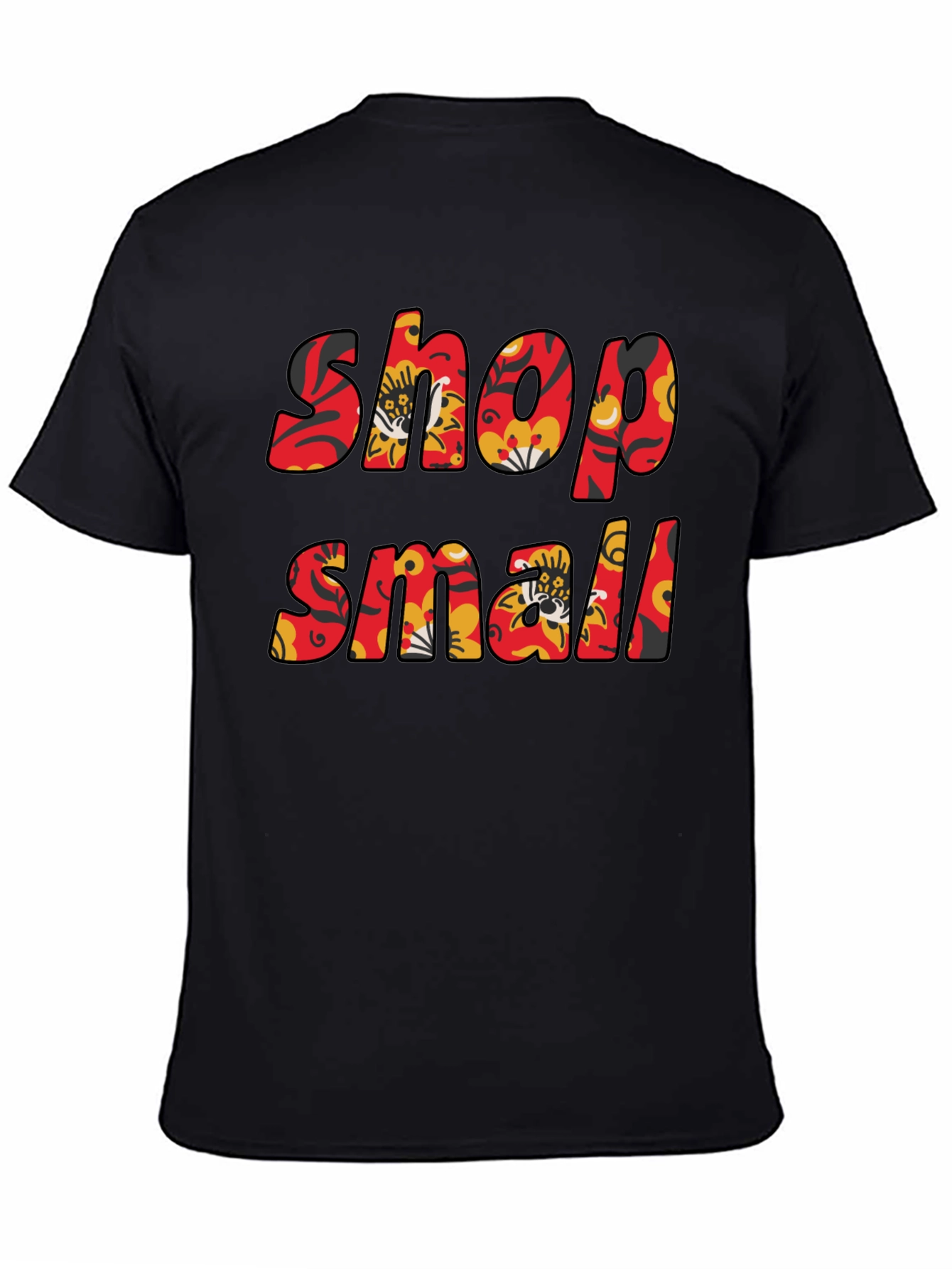 Shop Small Floral T-Shirt - Black