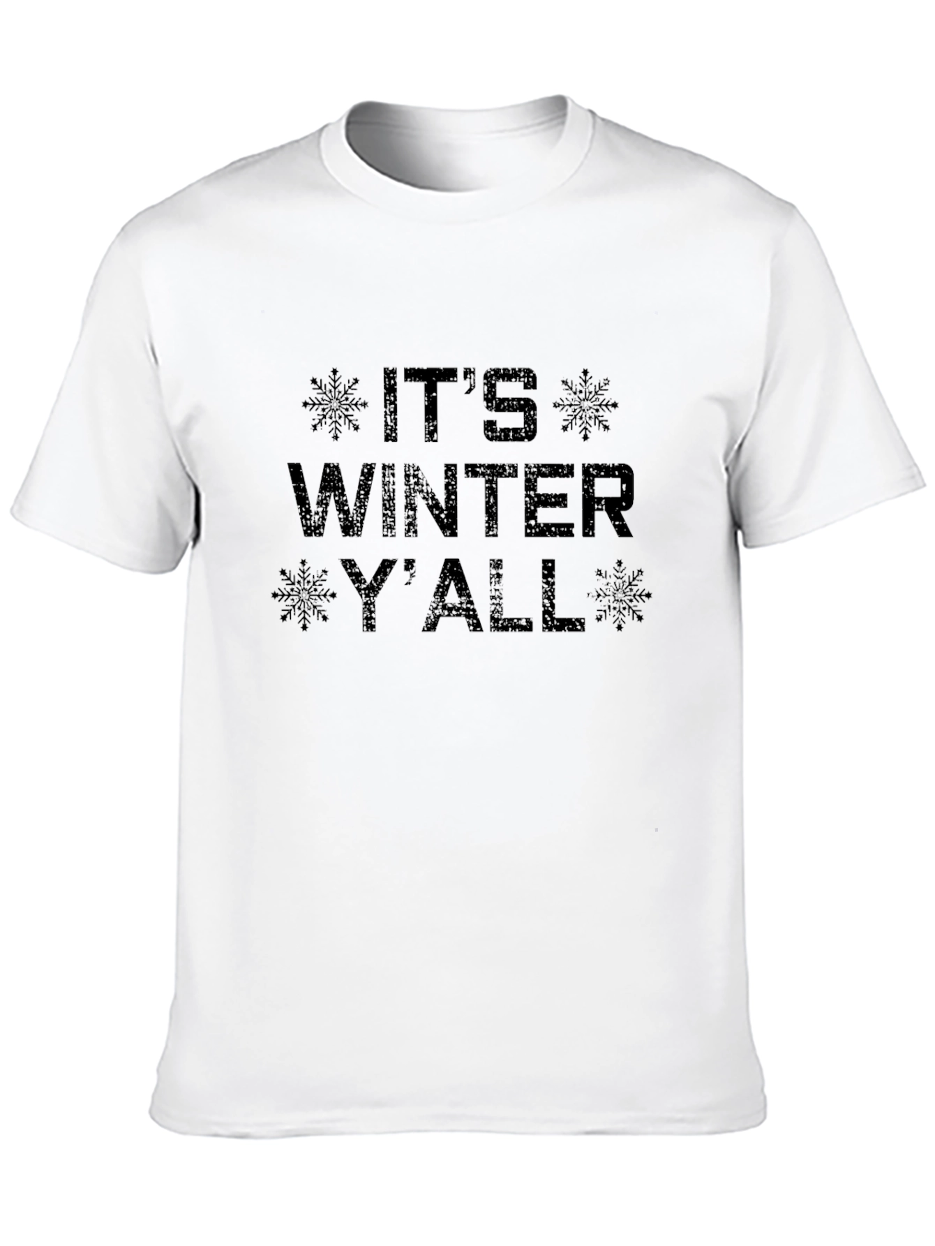 Its Winter Yall T-Shirt - Black Holiday Tee