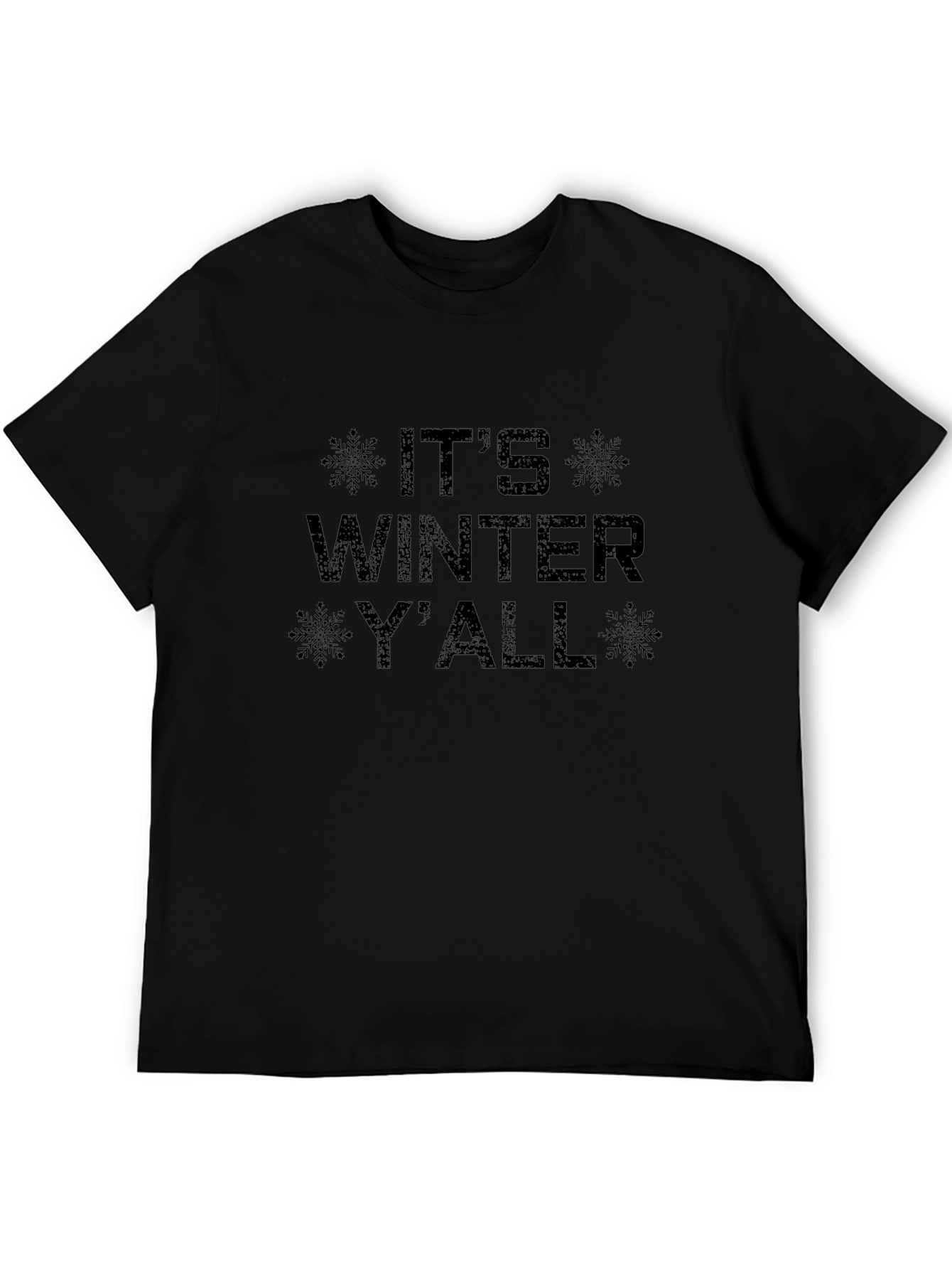 Its Winter Yall T-Shirt - Black Holiday Tee