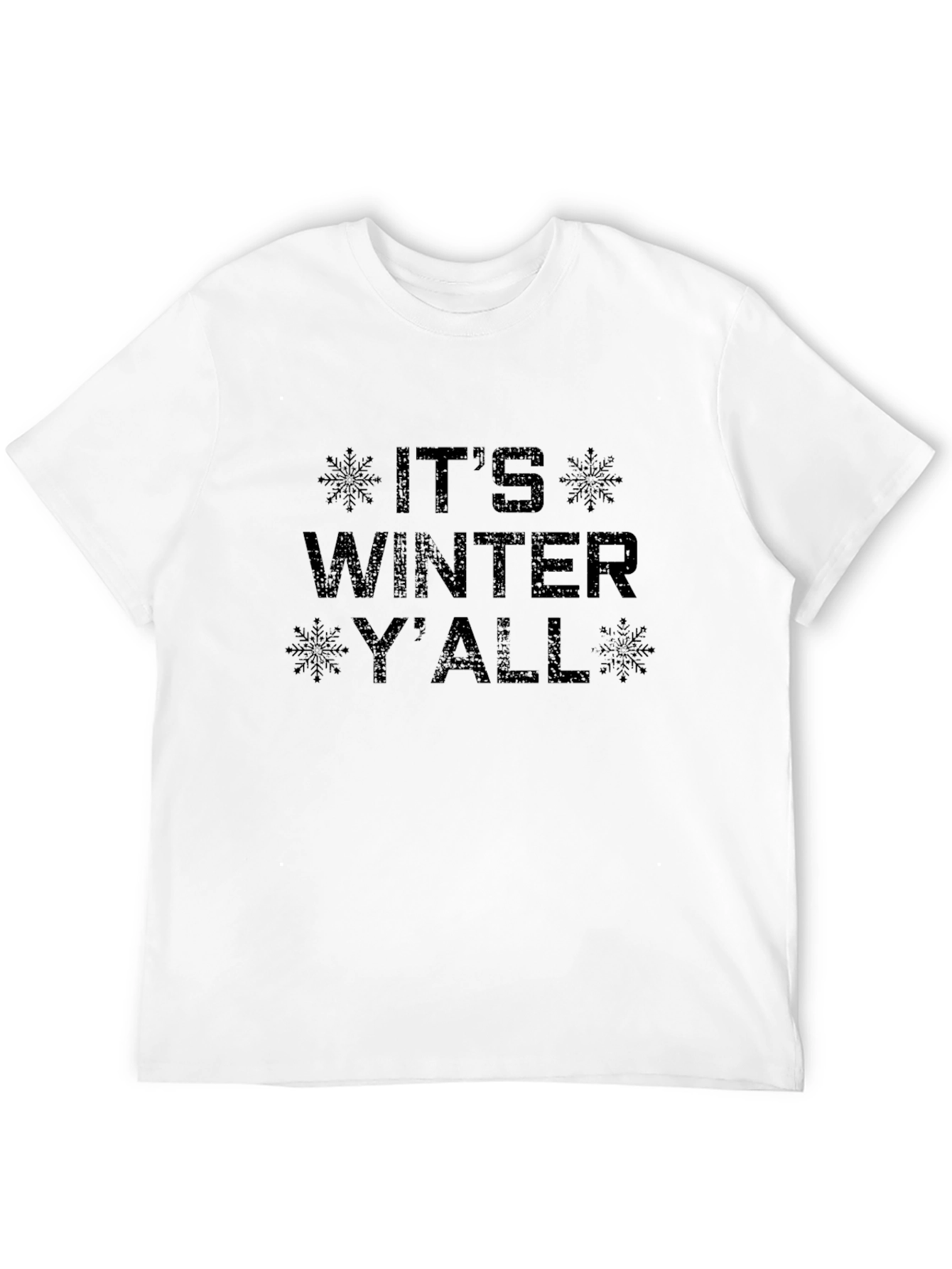 Its Winter Yall T-Shirt - Black Holiday Tee
