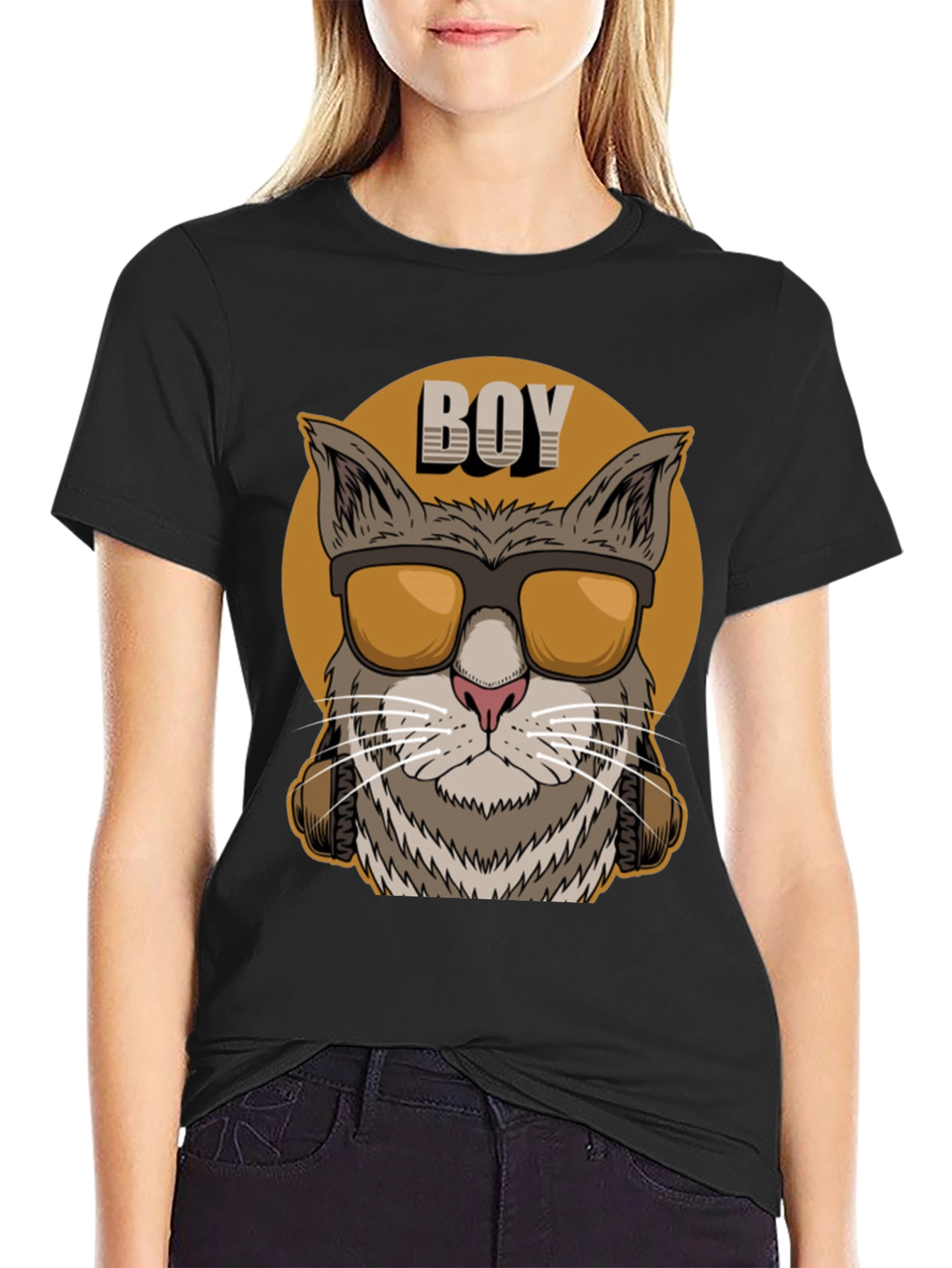 Cool Cat Boy Graphic Tee