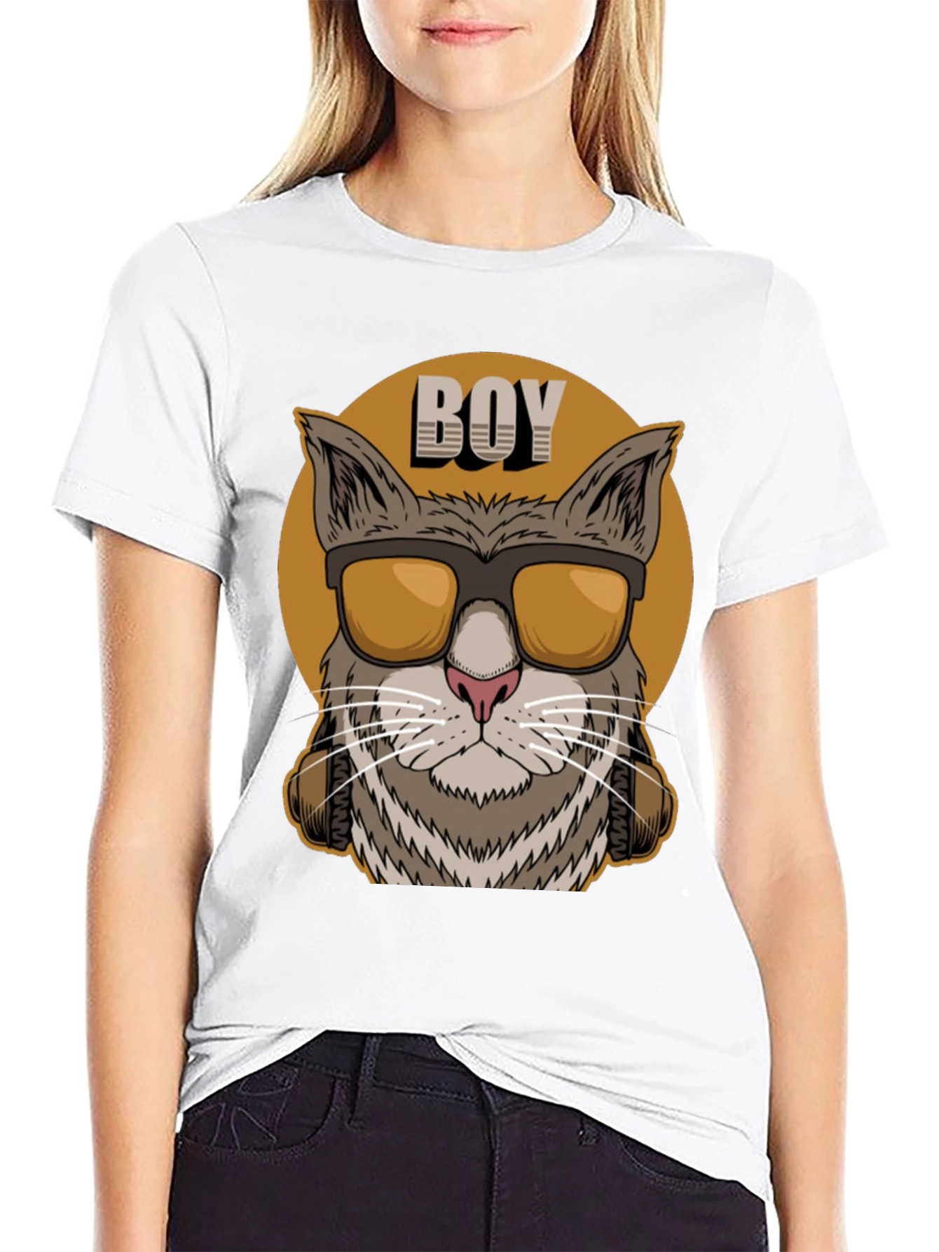 Cool Cat Boy Graphic Tee