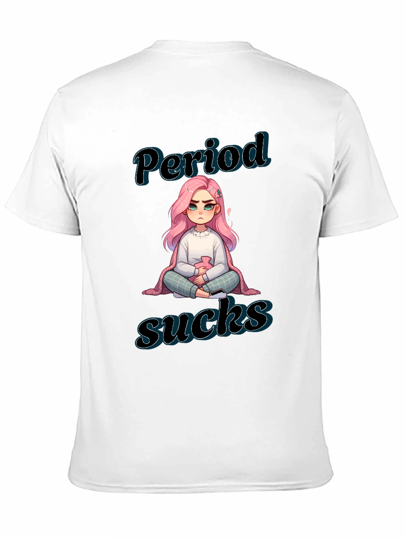 Period Sucks Graphic Tee - Black Cotton Comfort