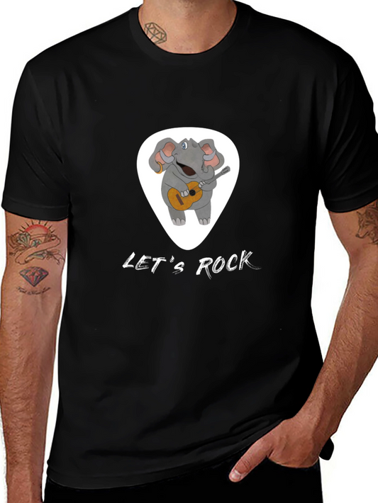 Lets Rock Elephant Graphic T-Shirt