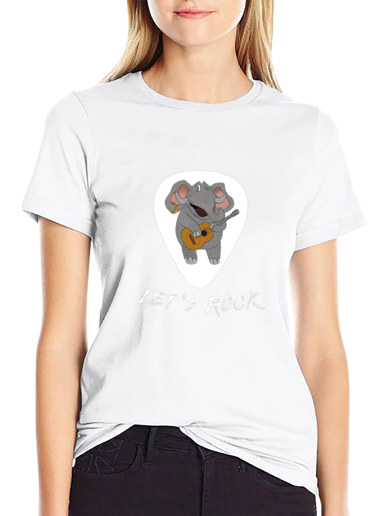 Lets Rock Elephant Graphic T-Shirt