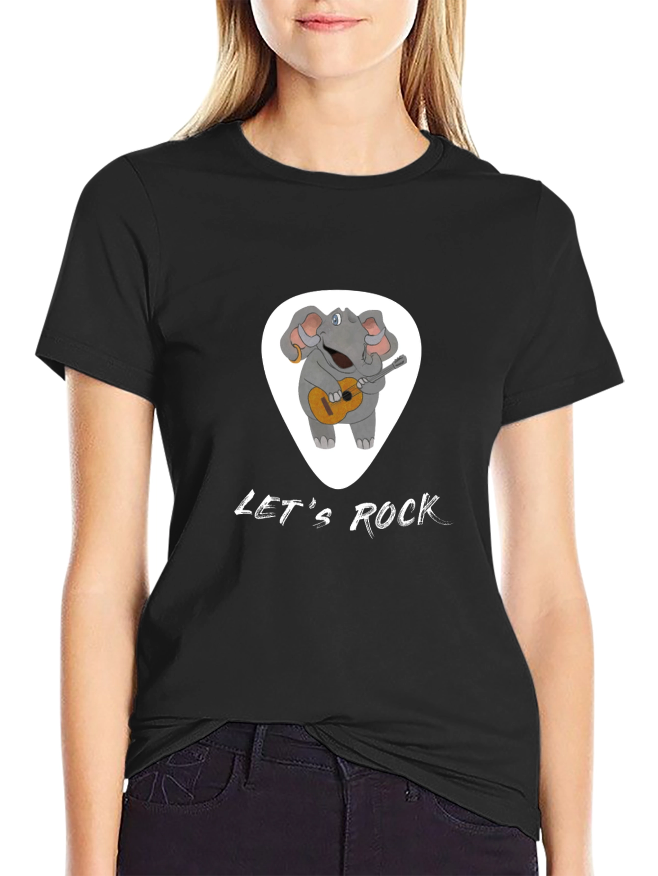 Lets Rock Elephant Graphic T-Shirt