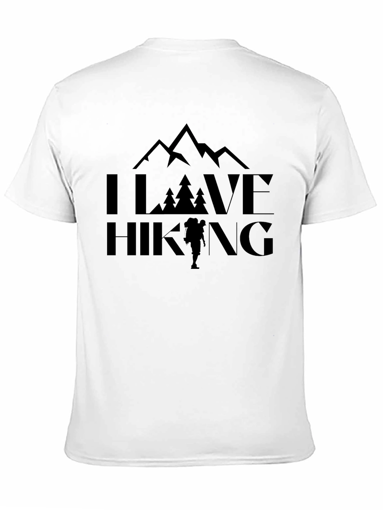I Love Hiking Black Graphic Tee