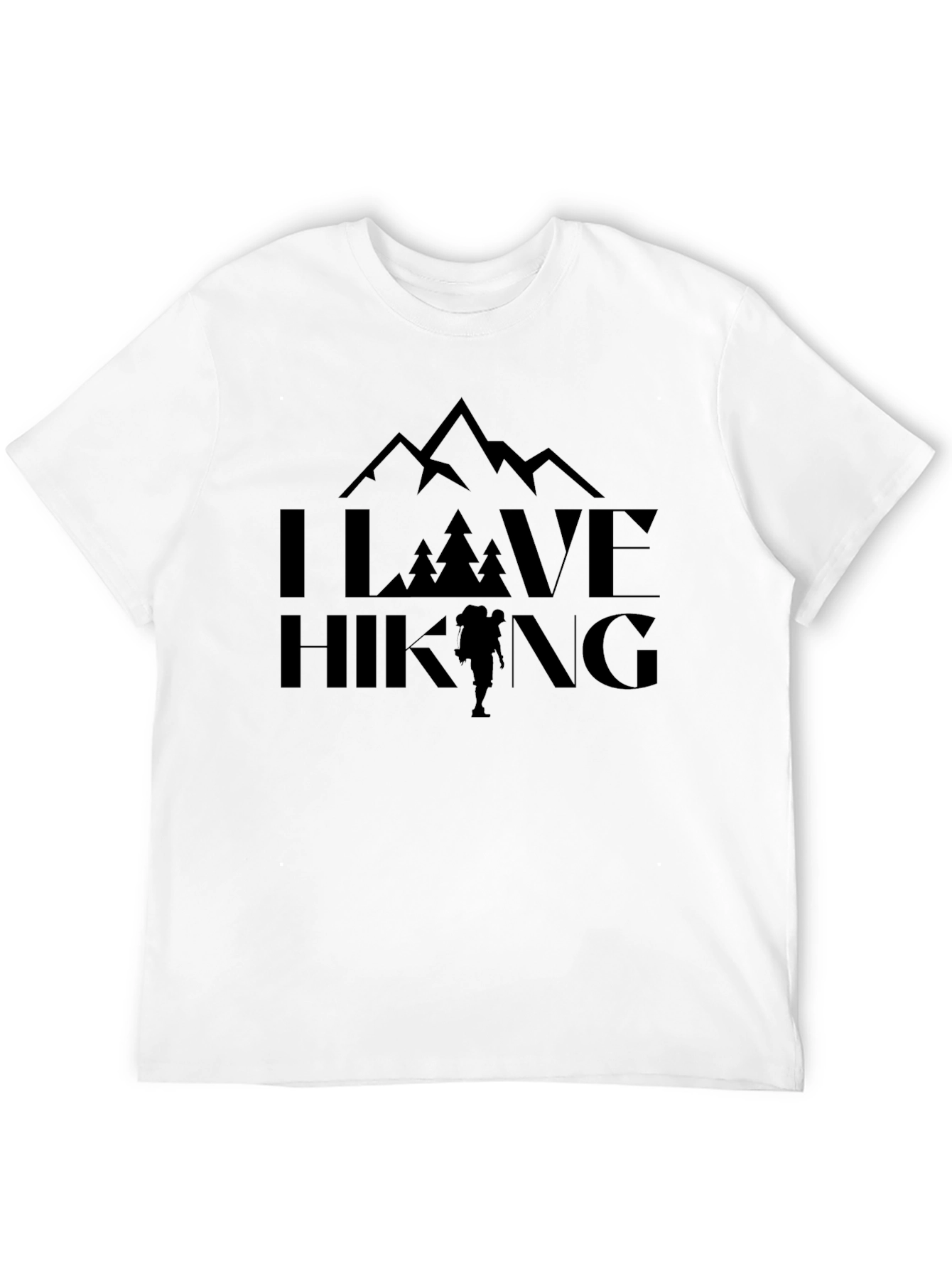 I Love Hiking Black Graphic Tee