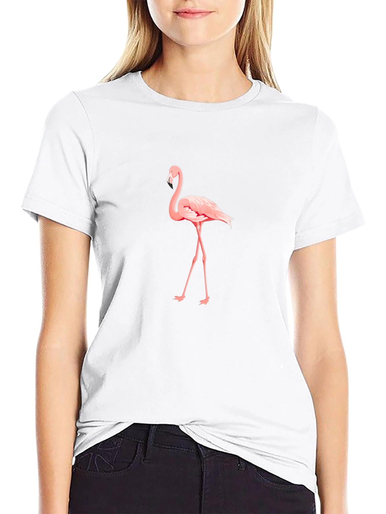 Flamingo Graphic Black T-Shirt - Stylish Casual Wear