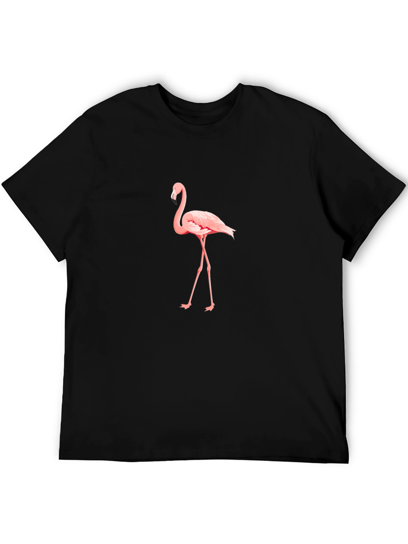 Flamingo Graphic Black T-Shirt - Stylish Casual Wear