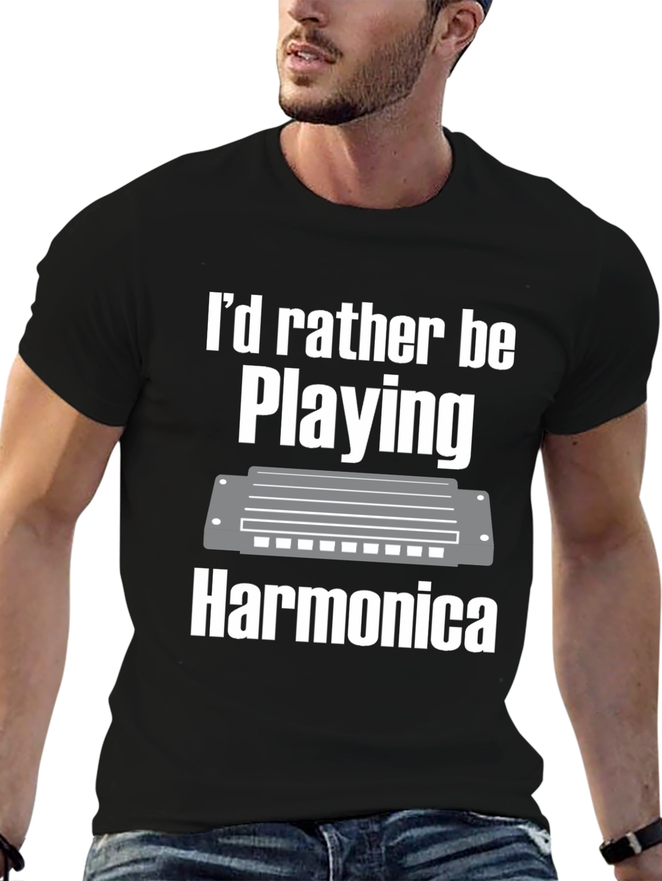 Harmonica Player T-Shirt