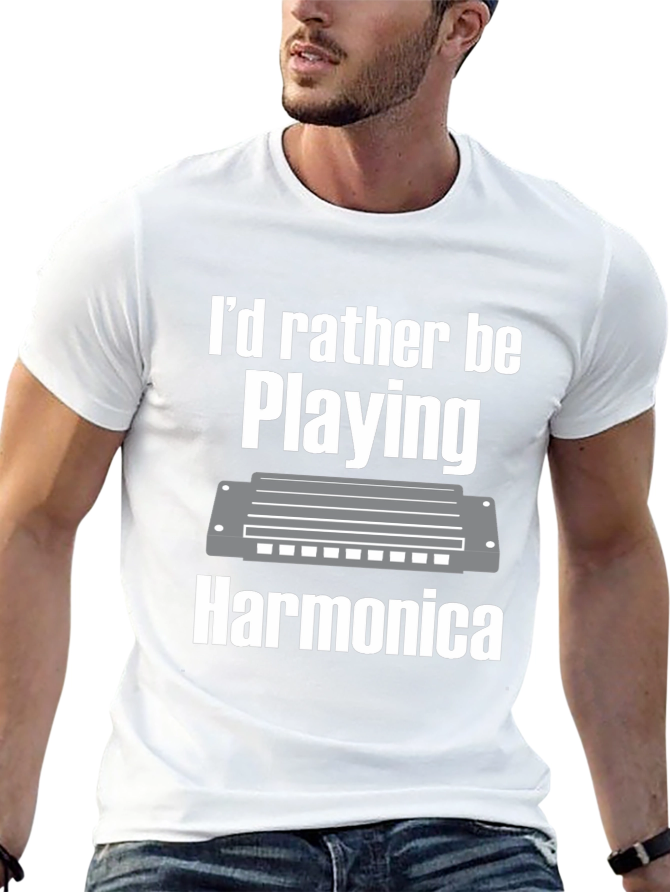 Harmonica Player T-Shirt