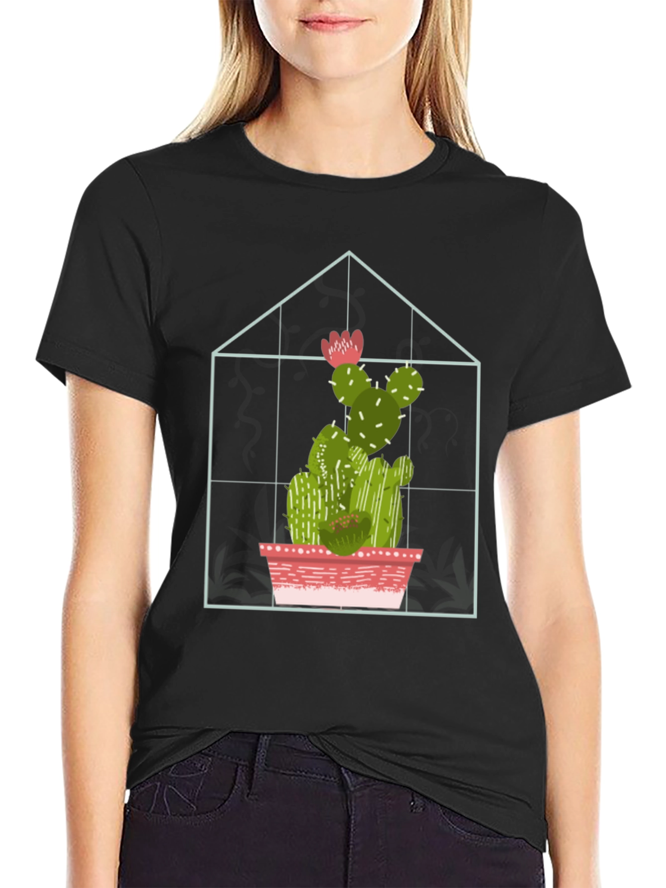 Cactus Greenhouse Graphic Tee - Stylish and Unique