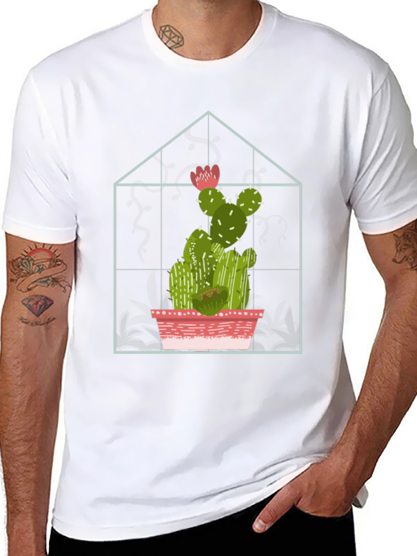 Cactus Greenhouse Graphic Tee - Stylish and Unique