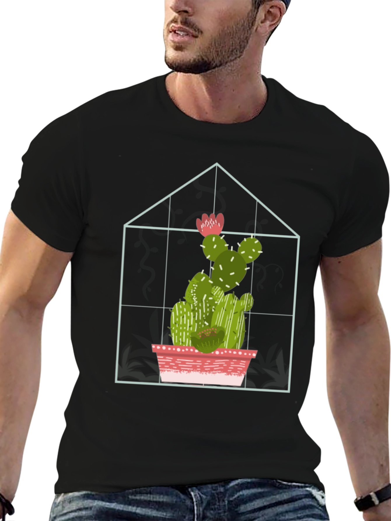 Cactus Greenhouse Graphic Tee - Stylish and Unique
