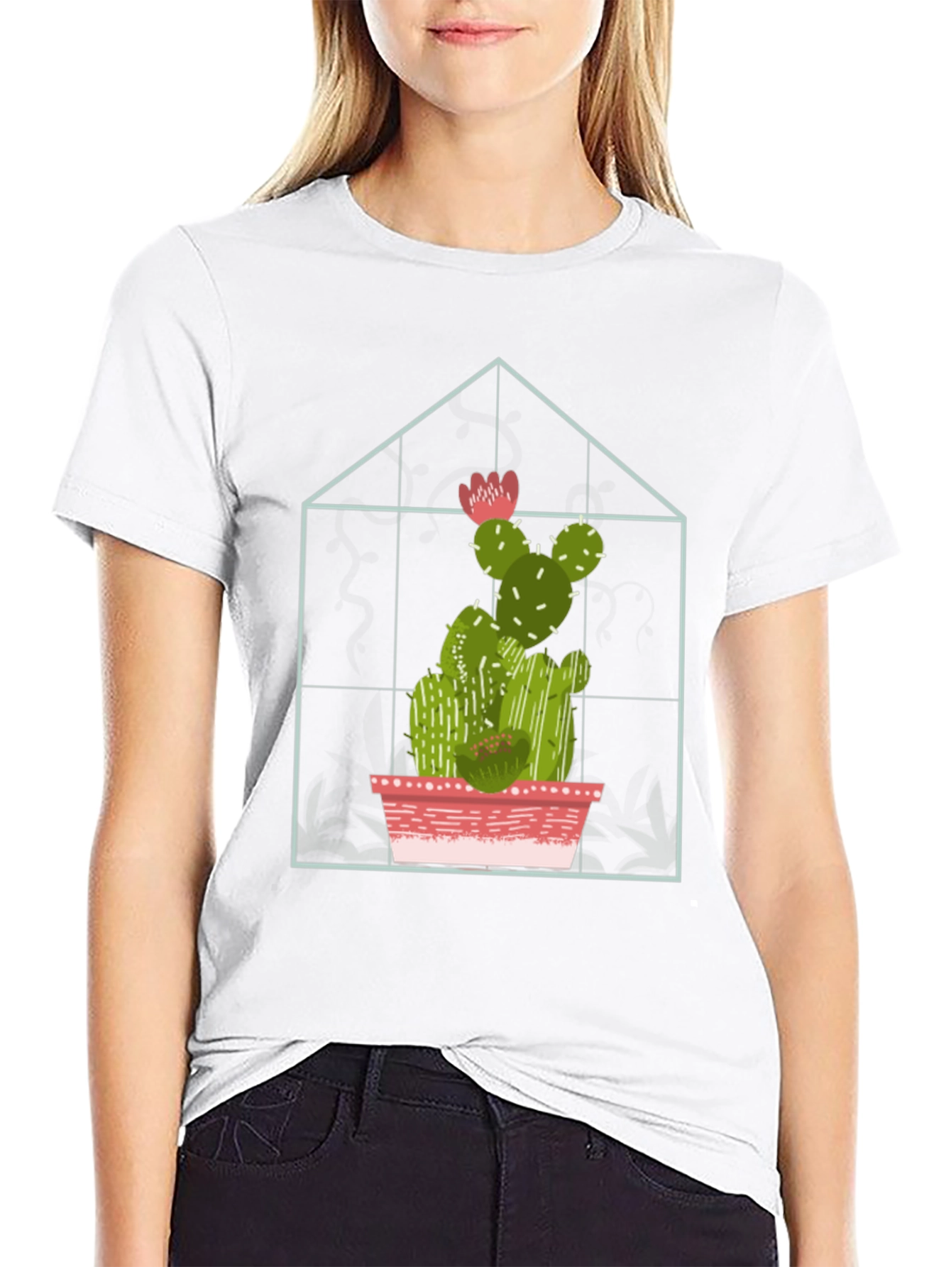 Cactus Greenhouse Graphic Tee - Stylish and Unique