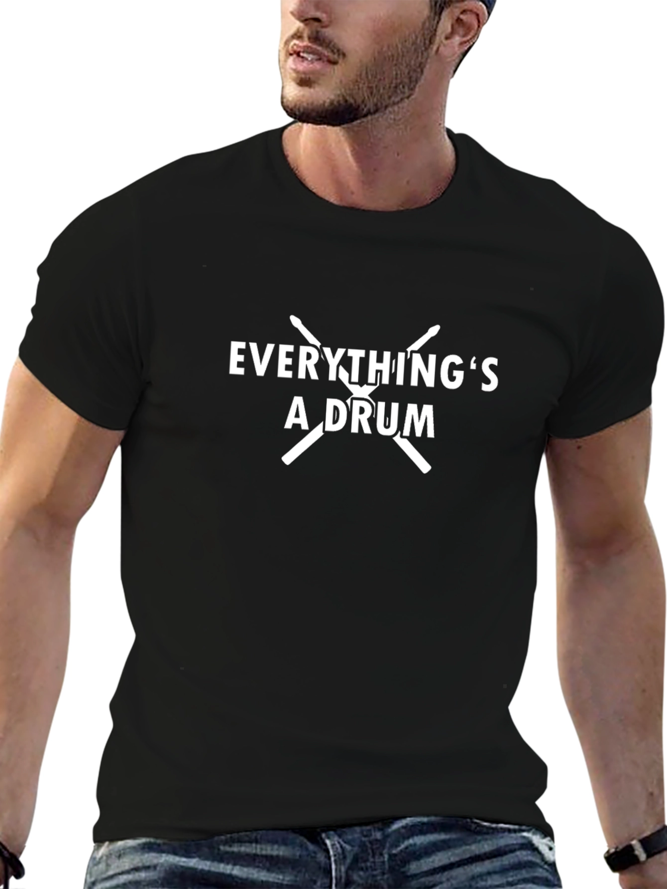 Everythings A Drum Black T-Shirt