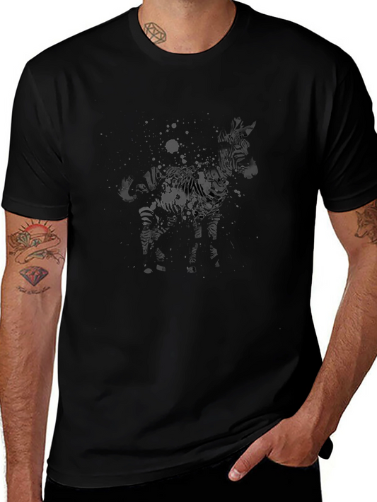Abstract Zebra Graphic T-Shirt