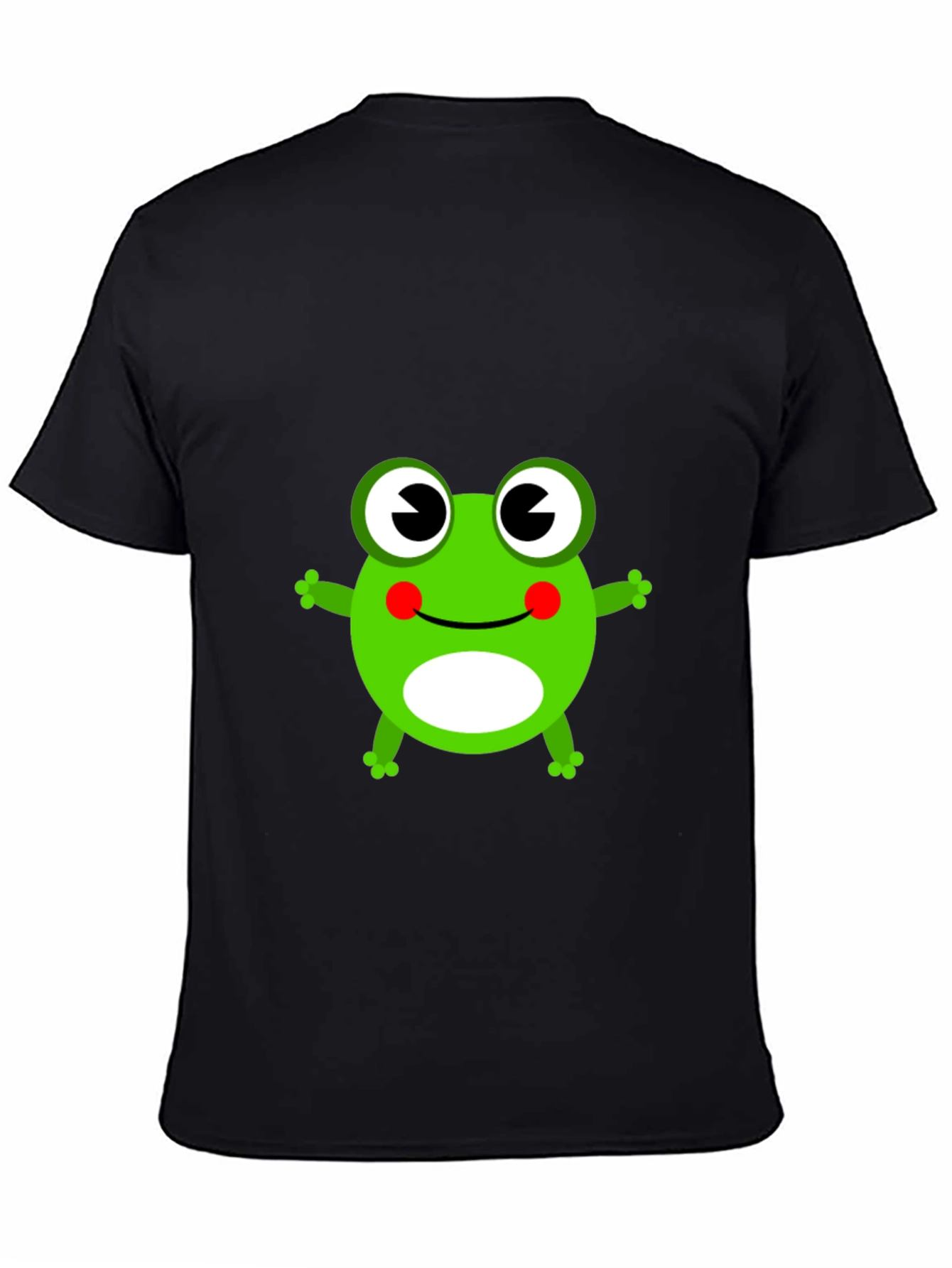 Cute Frog Graphic T-Shirt - Black