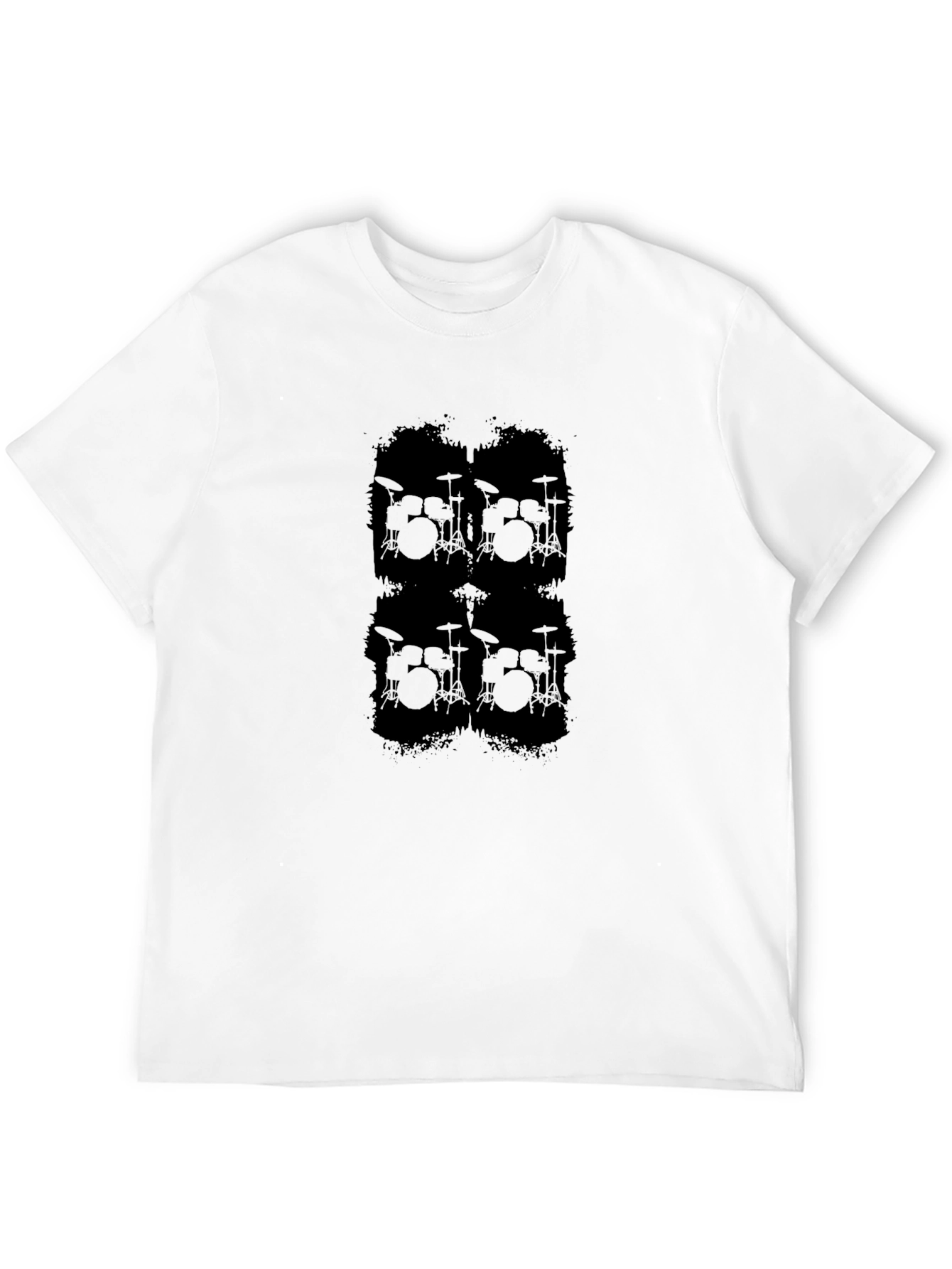 Drum Kit Graphic Black T-Shirt