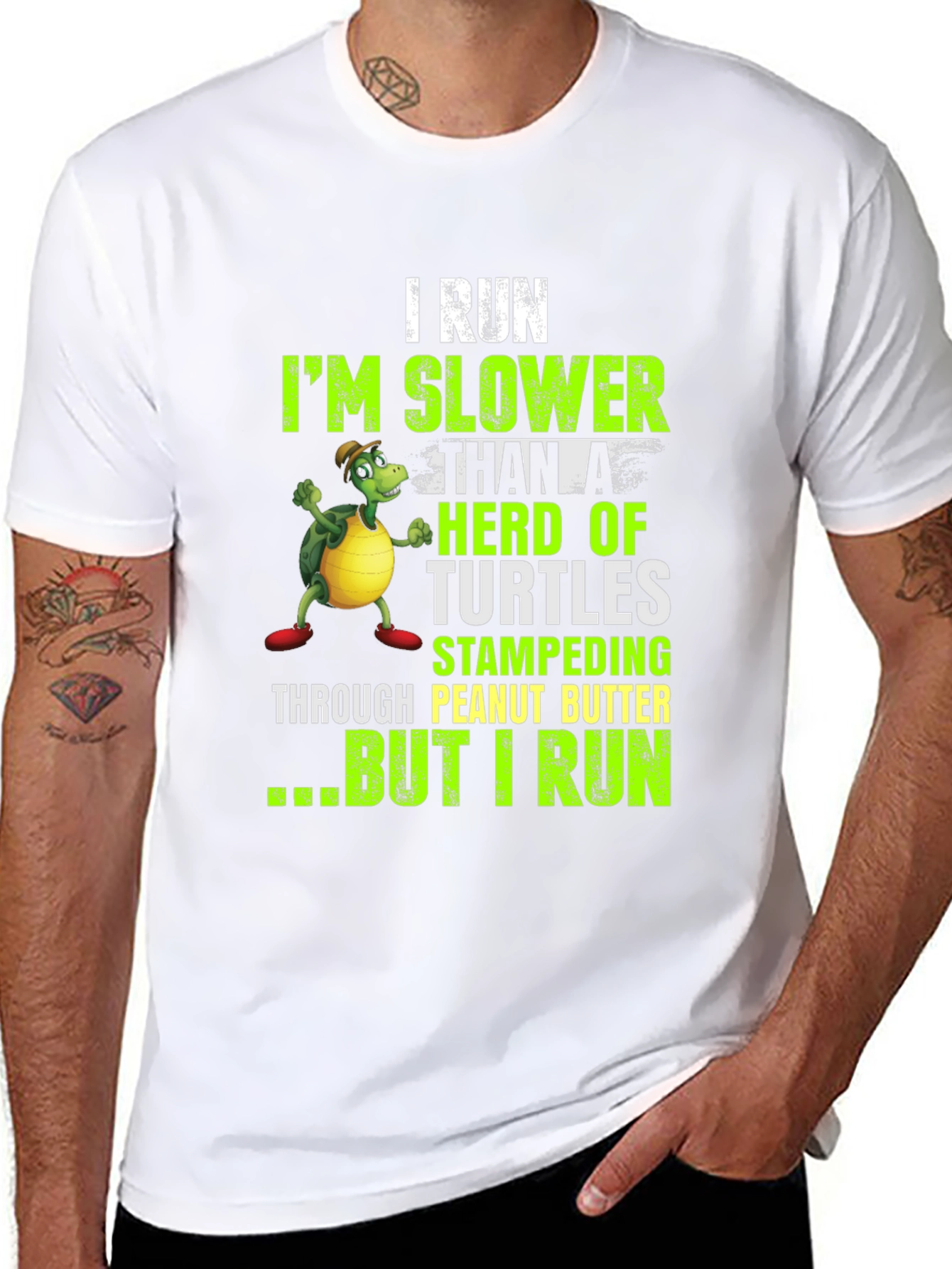 Funny I Run Slower Than Turtles T-Shirt