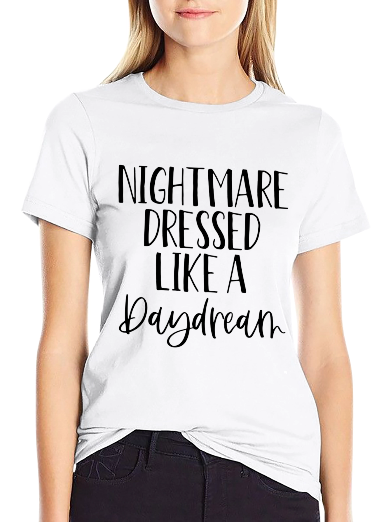 Nightmare Dressed Like A Daydream Black Graphic Tee