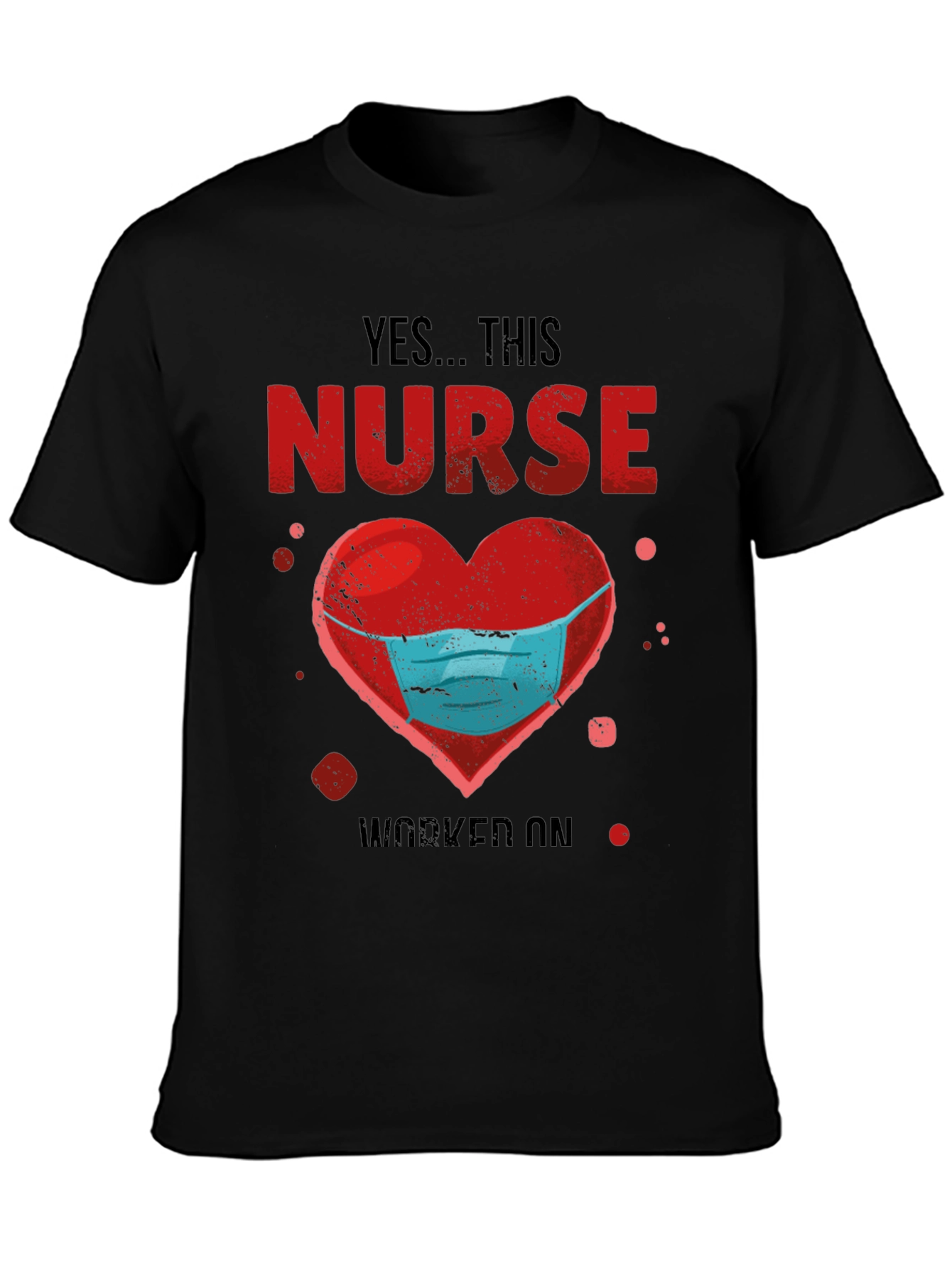 Nurse Heart Mask Graphic T-Shirt