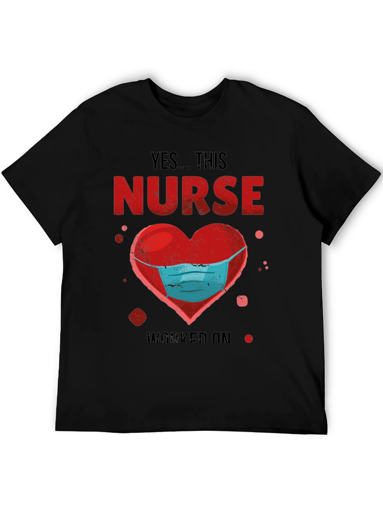 Nurse Heart Mask Graphic T-Shirt