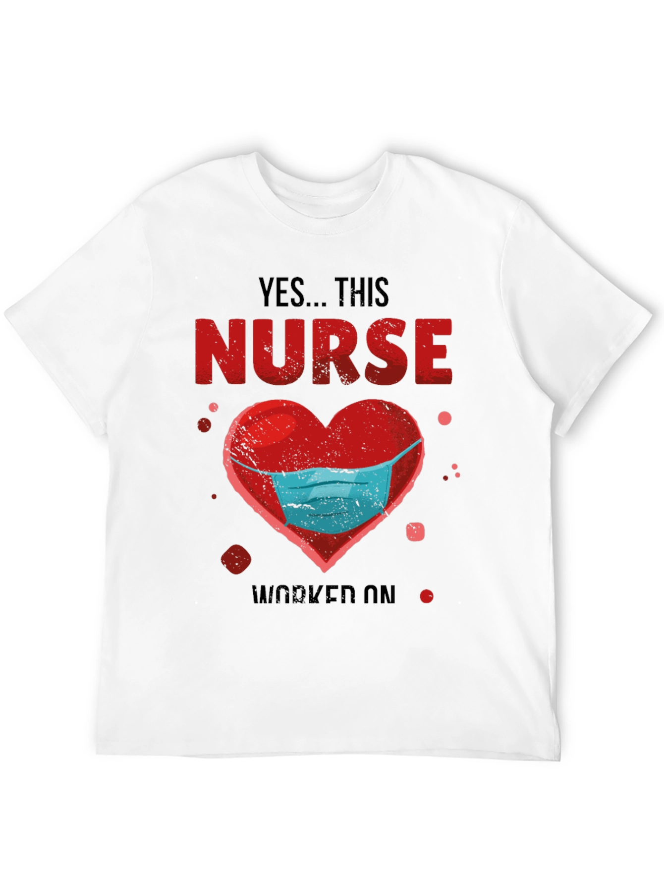 Nurse Heart Mask Graphic T-Shirt