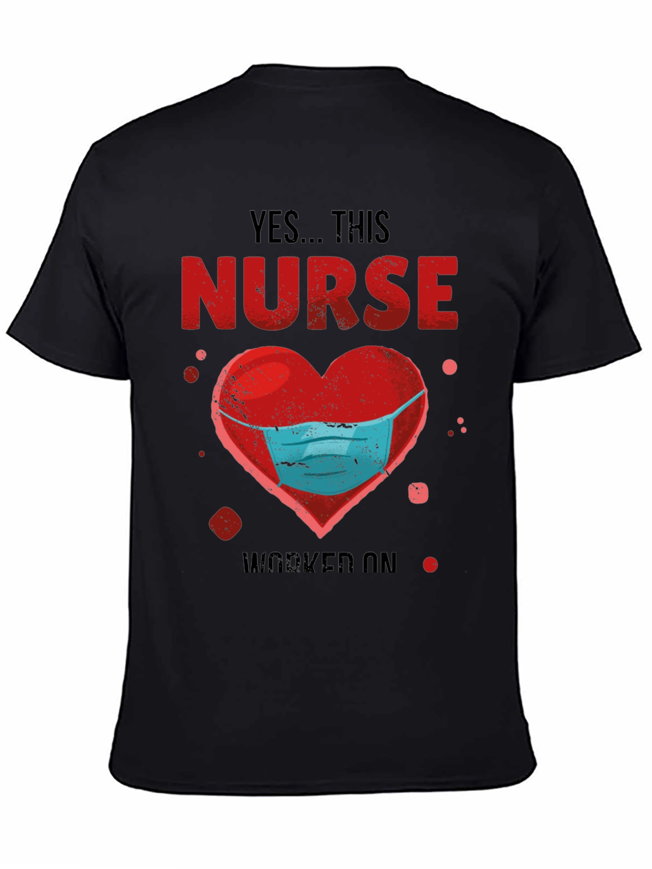Nurse Heart Mask Graphic T-Shirt