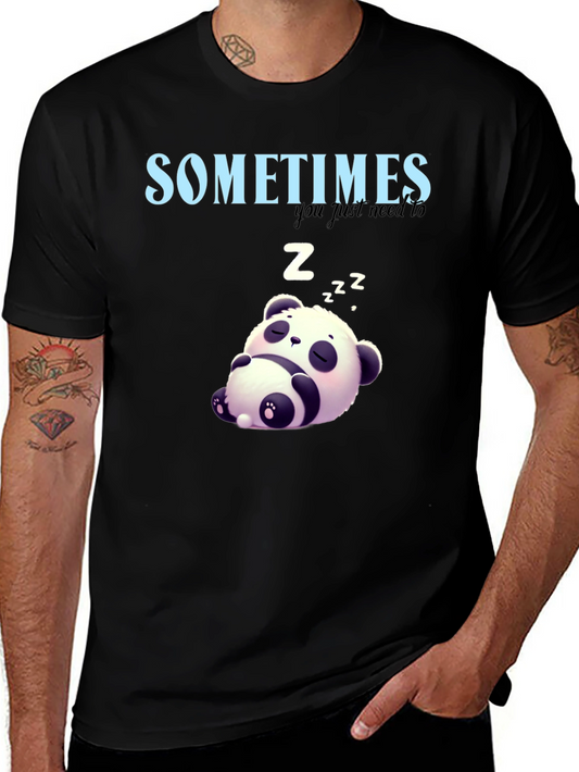 Cute Sleeping Panda T-Shirt - Sometimes You Just Need to Zzz