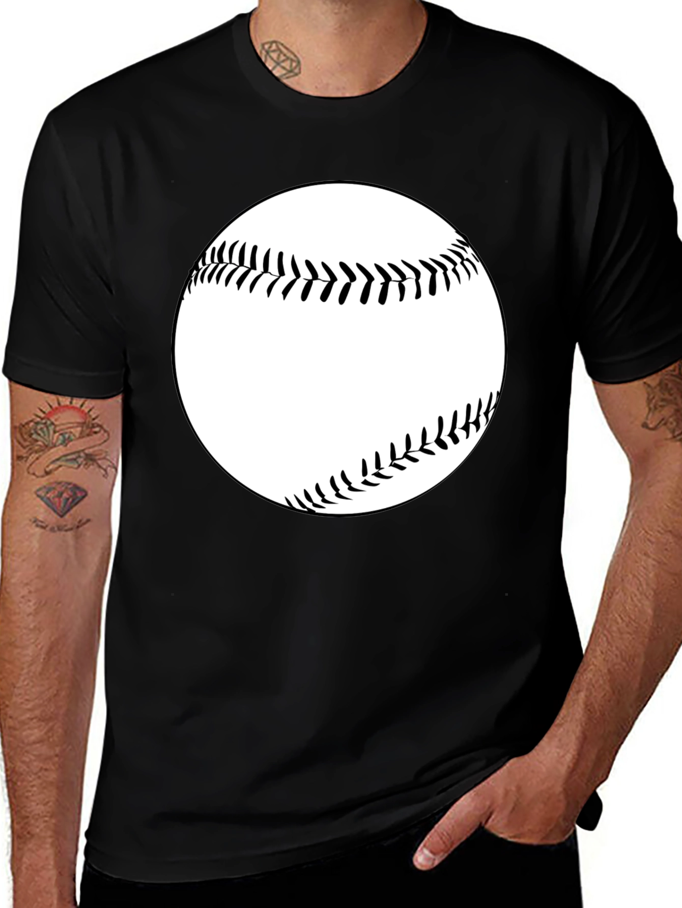 Baseball Graphic Tee - Classic Black T-Shirt