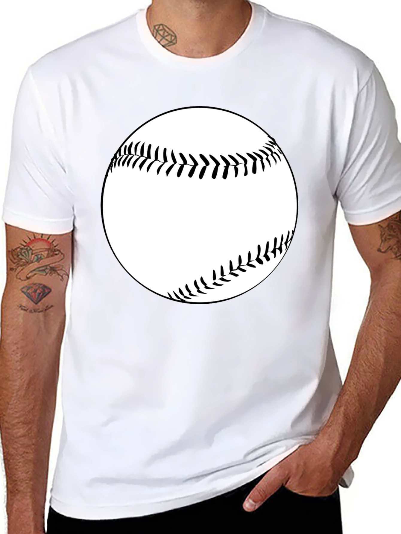 Baseball Graphic Tee - Classic Black T-Shirt