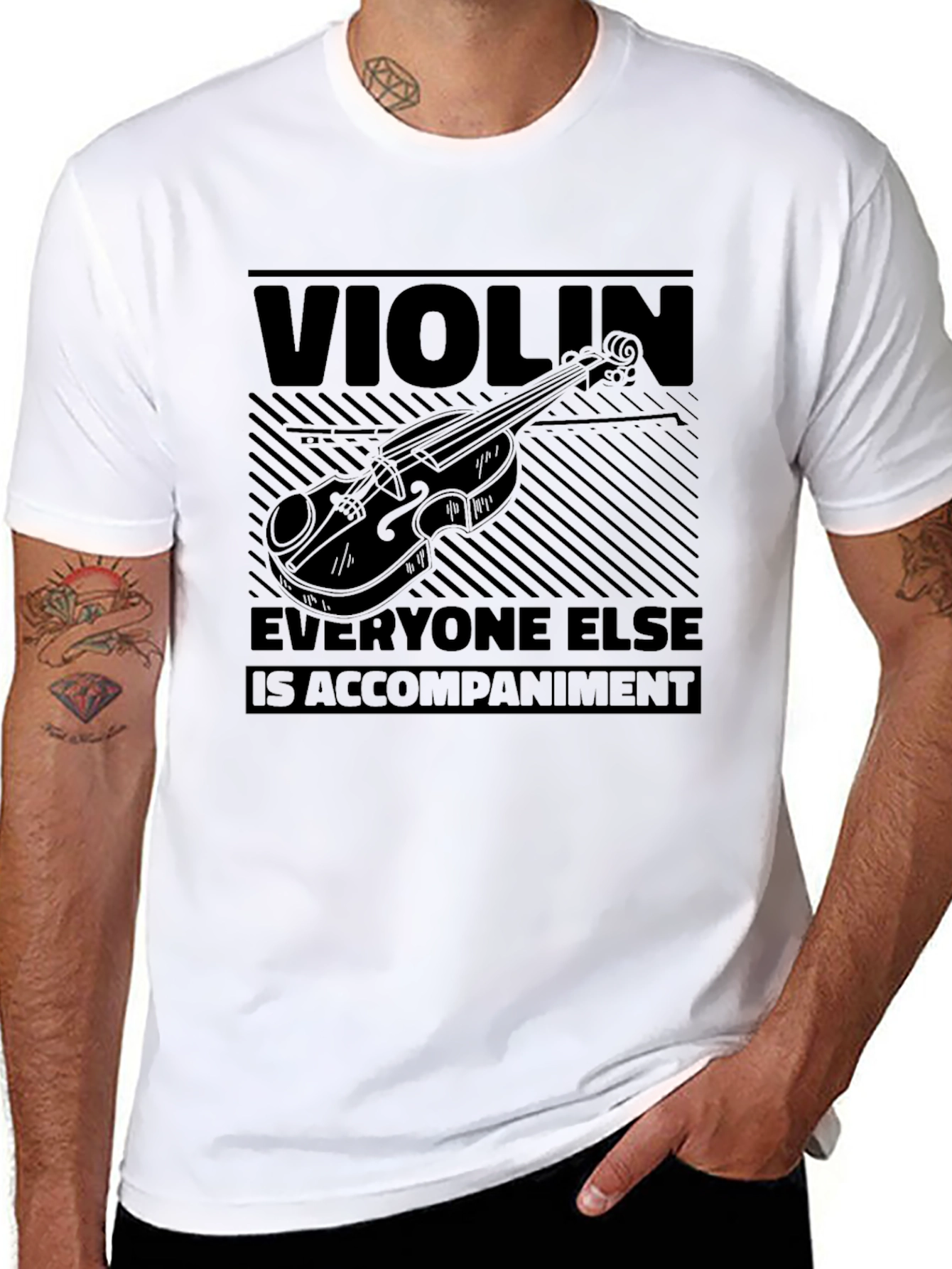Violin Player Graphic T-Shirt - Musician Tee