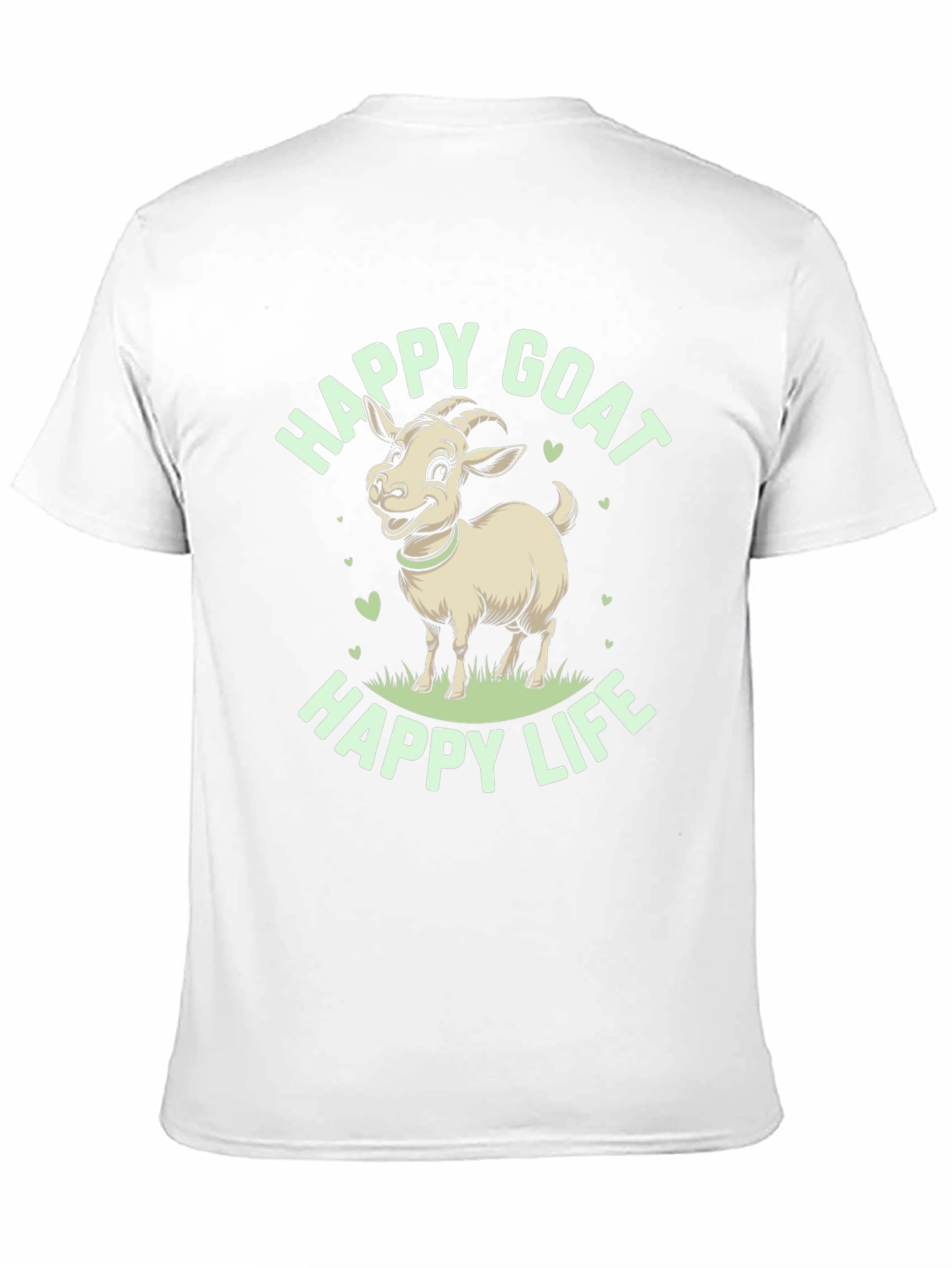 Happy Goat Graphic Tee - Black Cotton T-Shirt
