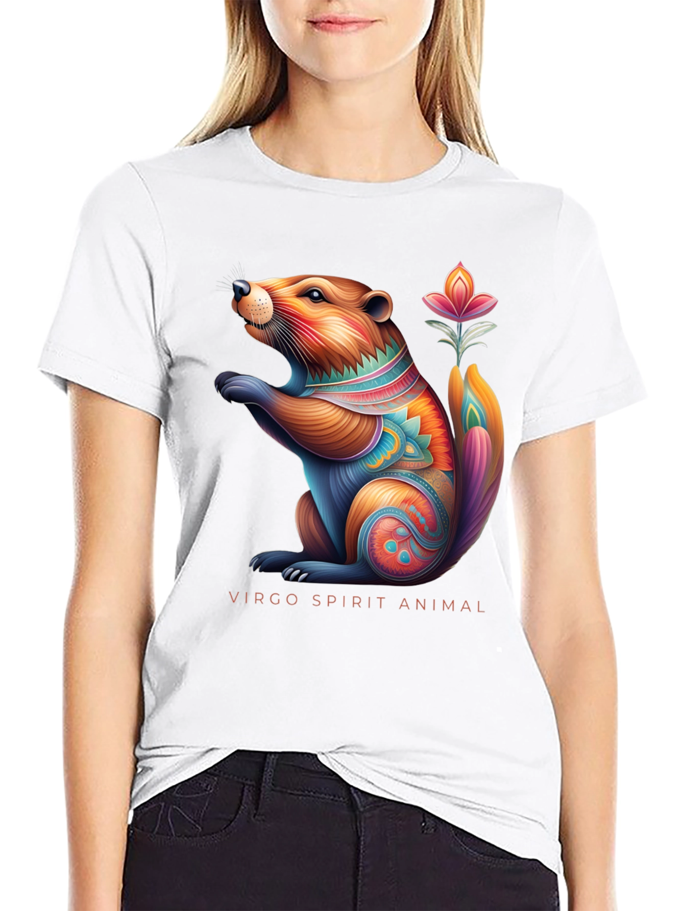 Virgo Spirit Animal Graphic Tee - Zodiac Sign T-Shirt
