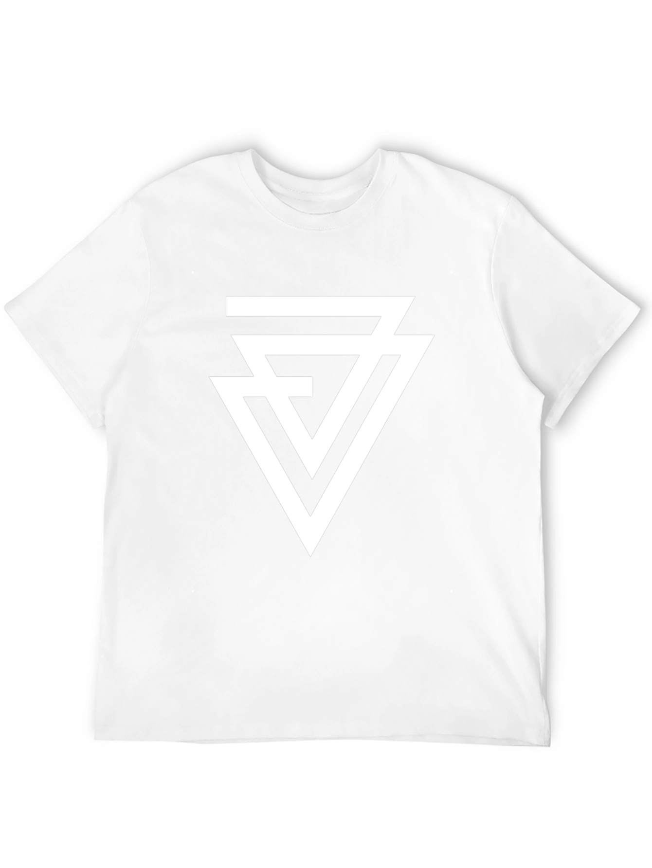 Geometric Triangle T-Shirt - Modern Black Tee