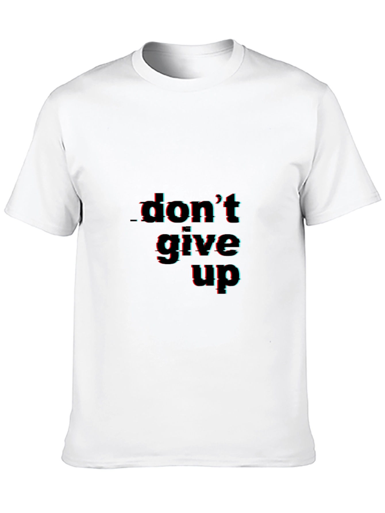 Dont Give Up Graphic Black Tee