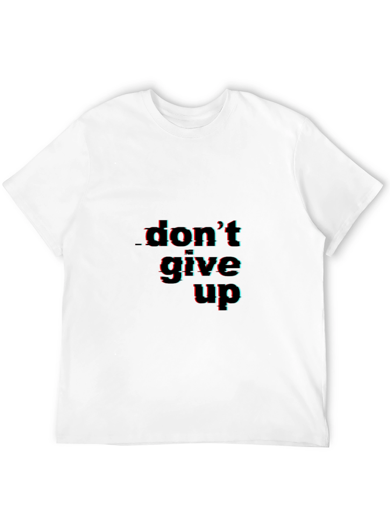 Dont Give Up Graphic Black Tee