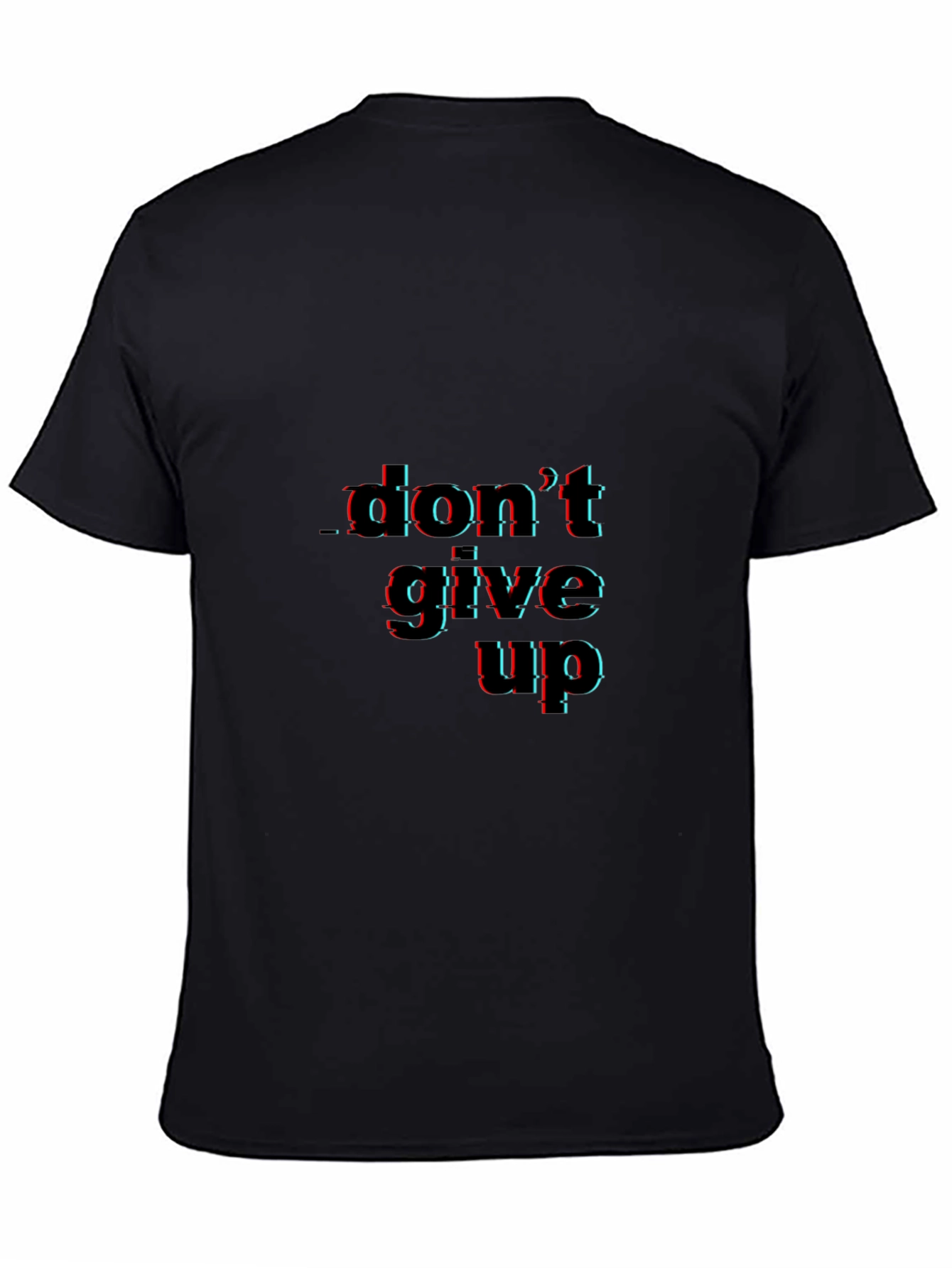 Dont Give Up Graphic Black Tee