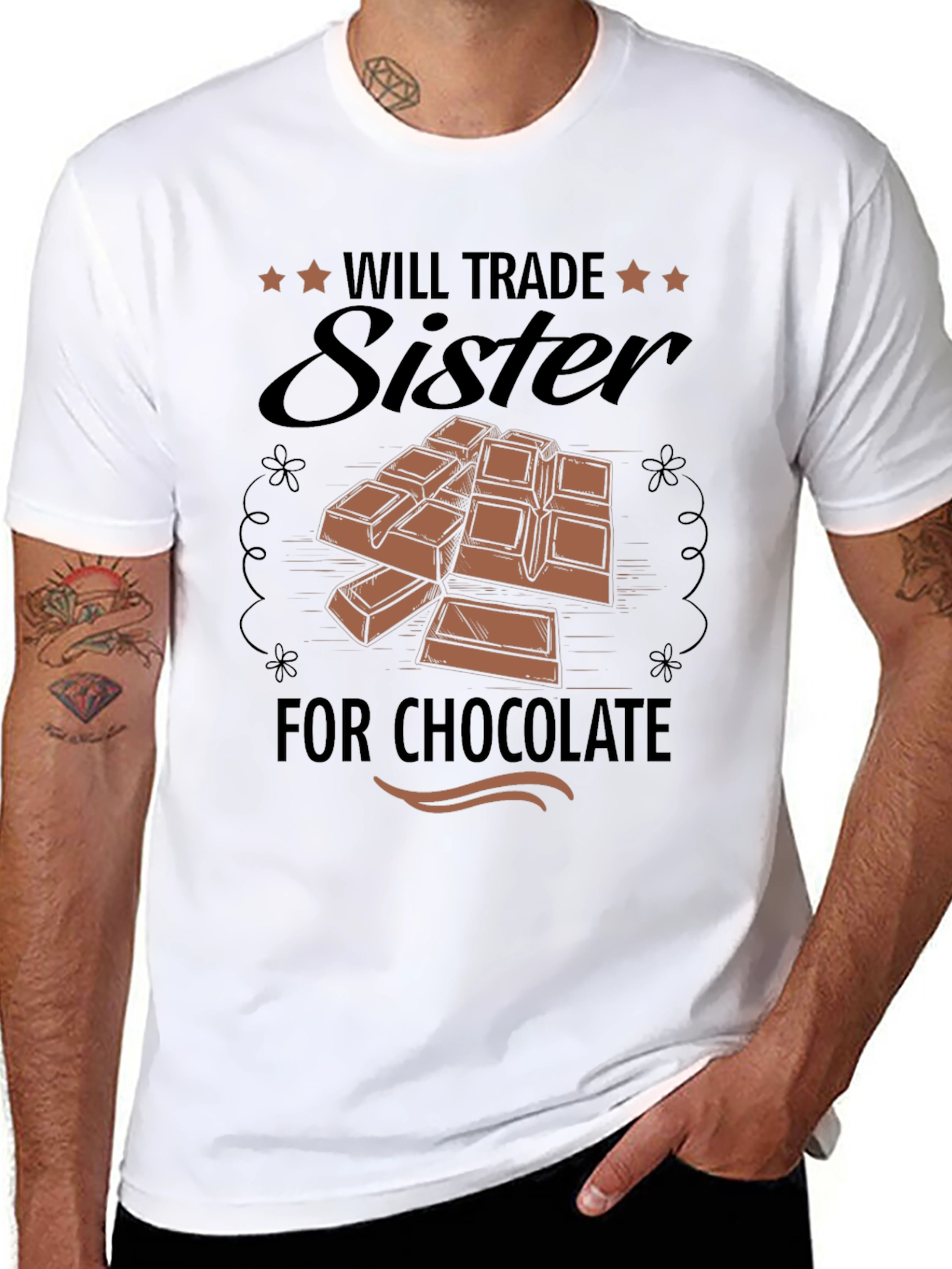 Will Trade Sister for Chocolate Graphic T-Shirt
