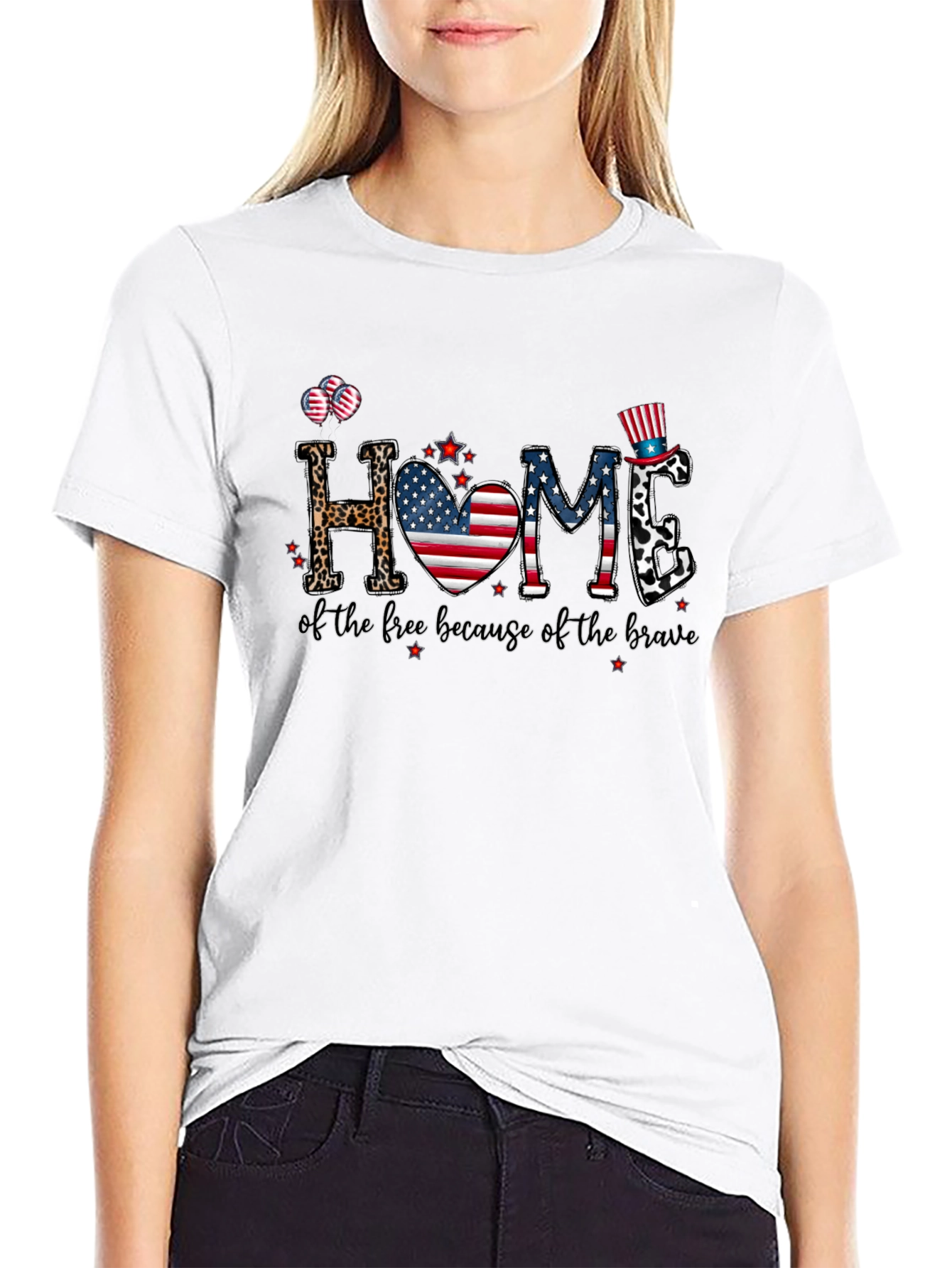 Patriotic Home Graphic T-Shirt