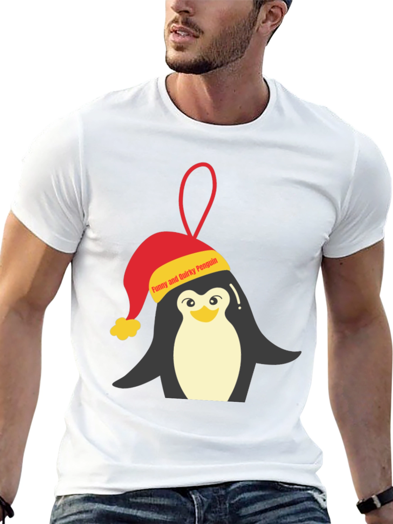 Funny Quirky Penguin Graphic Tee