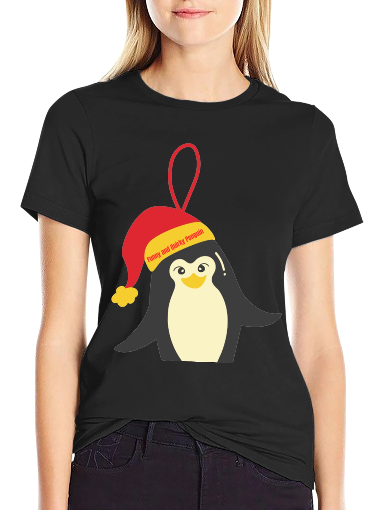 Funny Quirky Penguin Graphic Tee