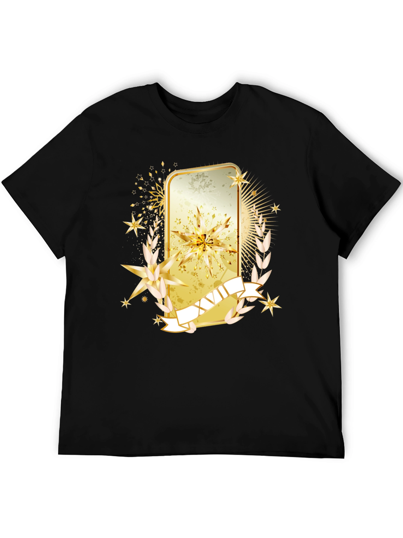 Golden Emblem Graphic Tee - Stylish Casual Wear
