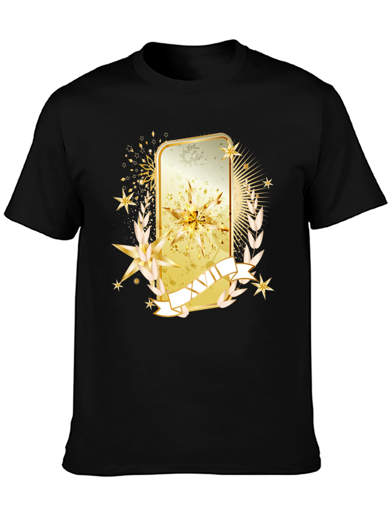 Golden Emblem Graphic Tee - Stylish Casual Wear