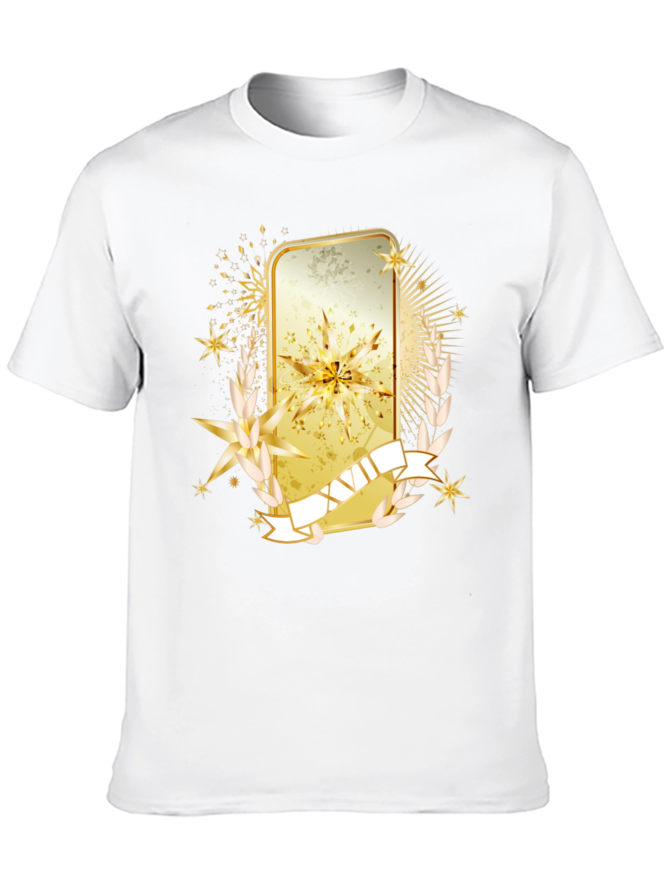 Golden Emblem Graphic Tee - Stylish Casual Wear