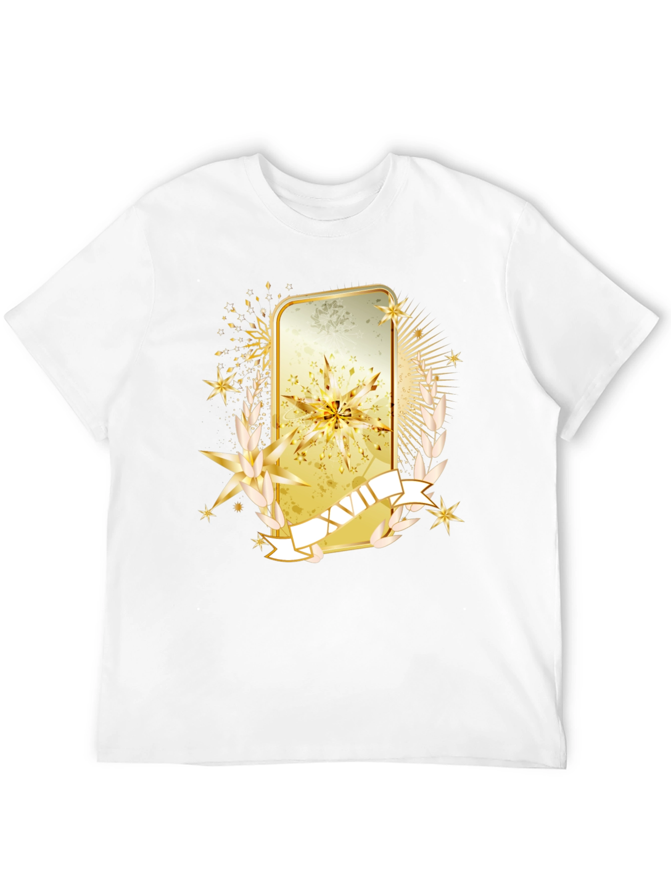 Golden Emblem Graphic Tee - Stylish Casual Wear